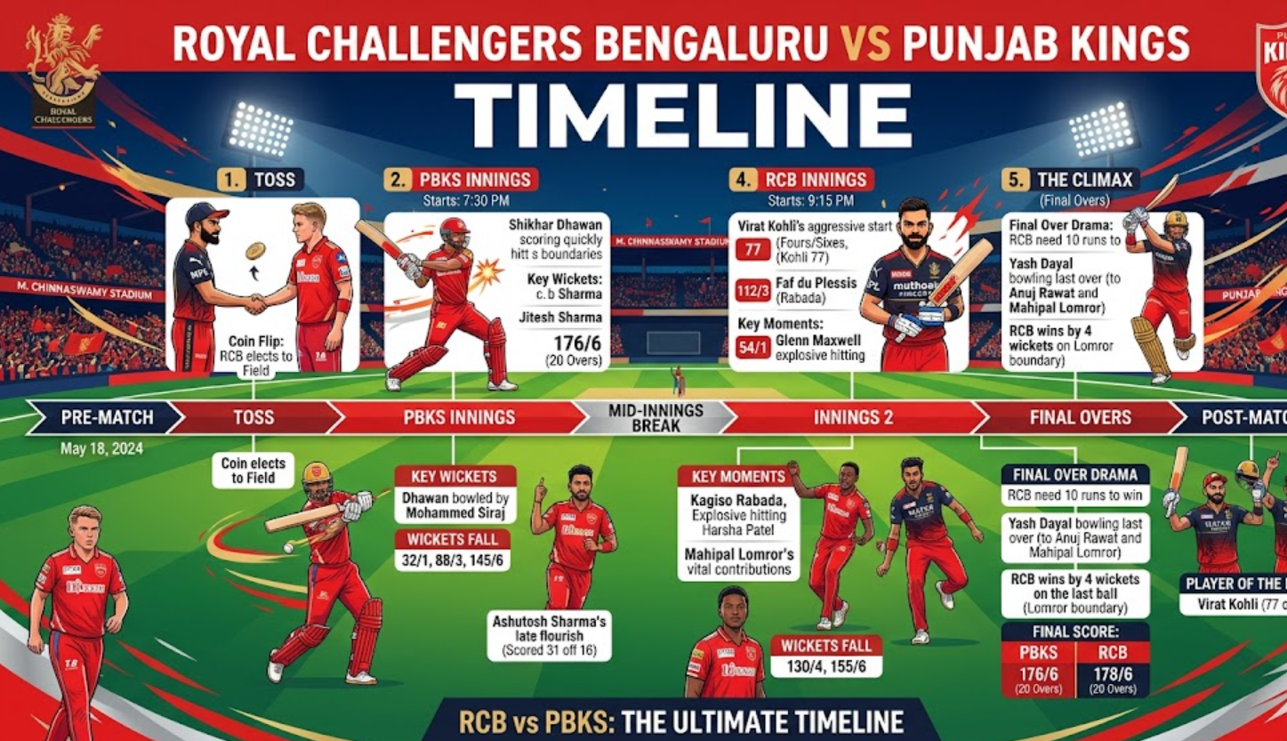 royal challengers bengaluru vs punjab kings timeline
